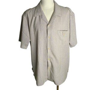 Johnny Klass Button Up Rockabilly Shirt XL Purple Yellow Camp Short Sleeves